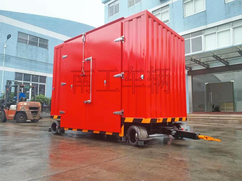 3吨双牵引箱式乐鱼（中国） 无动力叉车牵引工具拖车